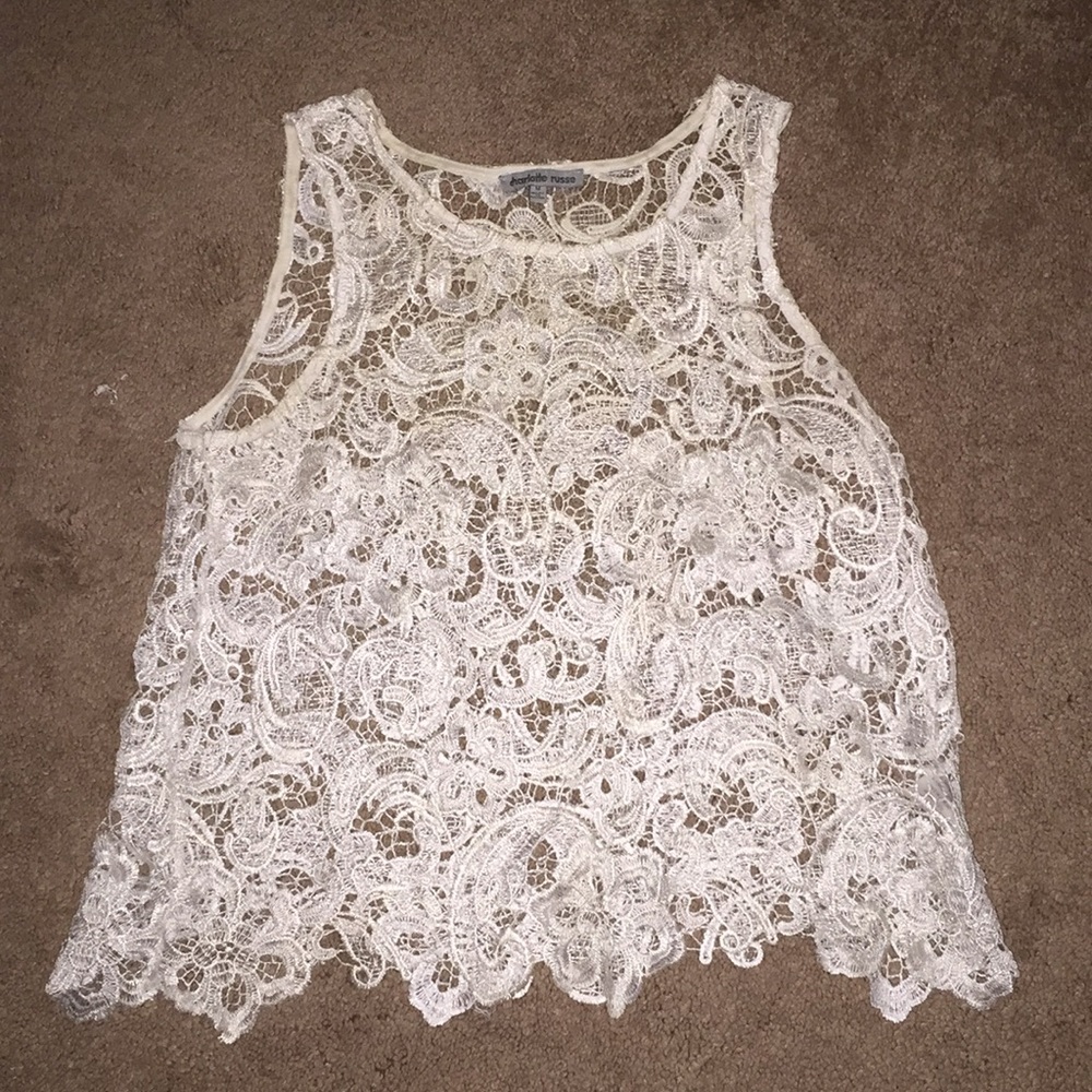 Sleeveless Lace Blouse